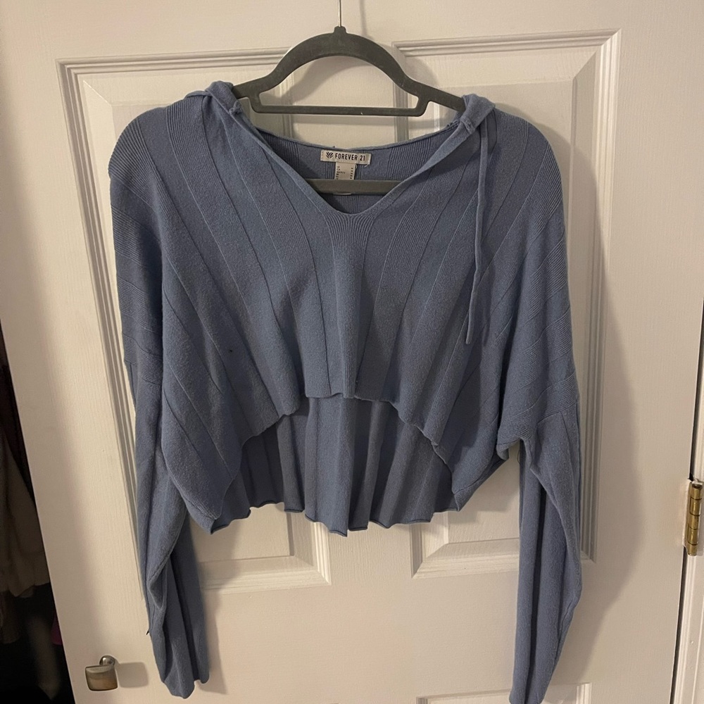 Cropped blue sweater from forever 21